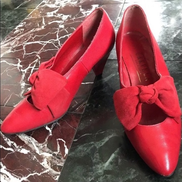 carvela red suede shoes
